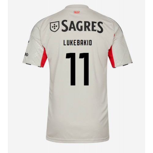 Benfica Dodi Lukebakio #11 Fußballbekleidung Auswärtstrikot 2025-26 Kurzarm